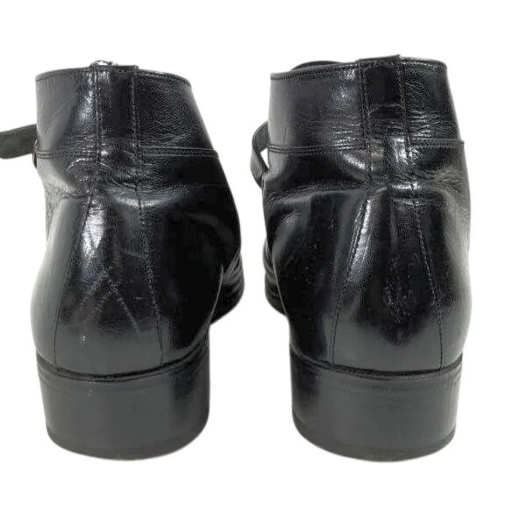 Vintage Florsheim Imperial 92142 Black‎ Leather Dress Drake Boots Size 7.eee USA